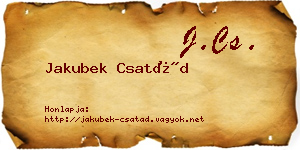 Jakubek Csatád névjegykártya